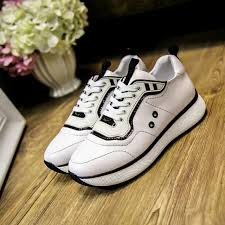2018 Top Quality Women Fashion Sneakers Casual Sports Genuine Leather Shoes Luxury Brand Designer Running Flats Shoes Size 34 40