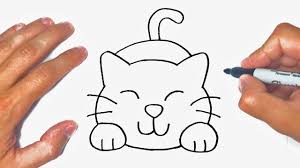 The images above represents how your finished drawing is going to look and the steps involved. How To Draw A Cat Step By Step Cat Drawing Lesson Youtube