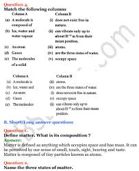 This reading comprehension worksheet is perfect for beginner level readers and helps kids develop this important. Selina Concise Physics Class 6 Icse Solutions Chapter 1 Matter Cbse Tuts
