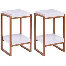 Amazon Com Casart End Table Bedroom Accent Storage Display Shelf Bins Night Stand Display Home Furniture Bedroom Accent Storage Display Shelves Accent Storage