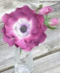 Anemone Flower Template Cake Flowers Tutorial Sugar Flowers Tutorial Wafer Paper Flowers