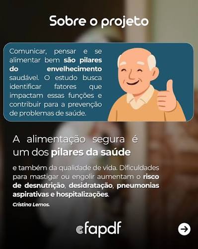 FAPDF Destaca 🧠 Você já pensou que algo tão simples quanto engolir pode  impactar diretamente a qualidade de vida? Comer, se comunicar e se  alimentar com segurança são ações essenciais para a