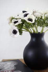 Nordic Bliss Scandinavian Style For Your Home White Flowers Flowers Black Vase