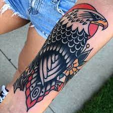 Tattoo By Dereksayegtattooer Traditional Traditionaltattoo Traditionalartist Traditional Eagle Tattoo Tattoos American Traditional Tattoo