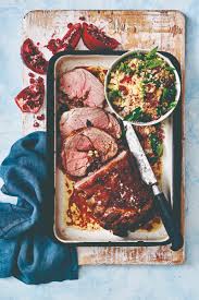 1/2 cup pomegranate molasses, 4 garlic cloves, coarsely chopped, 2 tablespoons olive oil, 1 tablespoon ground ginger, 1 tablespoon ground cinnamon, 2 teaspoons ground cumin, divided, 1 1/2 teaspoons paprika, 1/2 teaspoon salt, 1/4 teaspoon pepper. Roast Lamb With Pomegranate Couscous Salad Harvey Norman Australia