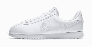 Bandana Fever Silver Bandana Print Custom White Nike Cortez Shoes Nike Cortez White Nike Shoes Cortez Shoes