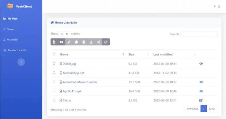 SFTPGo web interface for SFTP, WebDAV, HTTPS, and multi-backend file access