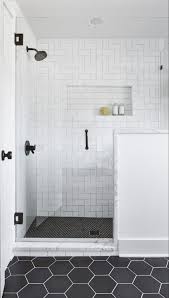 Marbleized hex tiles on the floor and white walls for an airy look. Tile 101 By Magnolia Water Inc
