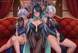 Xianyun ayudando a Ganyu y Shenhe