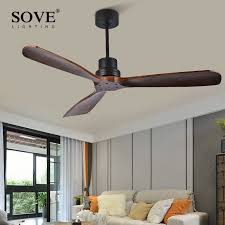 With the latest technology in dc motors, the ceiling fan uses 65% less energy than. Sove 52 Inch Wooden Ceiling Fans Without Light Home Bedroom Living Room Fan 220v Ceiling Fan Wood Remote Control 3 Woo Wooden Ceiling Fans Ceiling Fan Room Fan