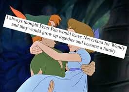 I Always Thought Peter Pan Would Leave Neverland For Wendy In My Mind He Did In Other Words I Ship It Neverland Peter Pan Entertaining Books