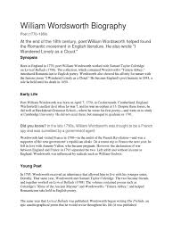 Learn more about wordsworth's life and career, including his other notable books. William Wordsworth William Wordsworth English Poetry