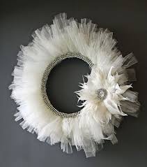 I thought about the cute wreaths everyone had outside their classroom doors and decided i'd diy a tulle wreath! 21 Things To Make With Tulle Besides Tutus The Sewing Rabbit Diy Nursery Decor Diy Tulle Tulle Wreath