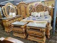 Villa valencia bedroom set by michael amini. Aico By Michael Amini La Francaise Cognac 5pc King Size Bedroom Set Ebay