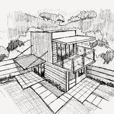 Two Storey House Sketching Free Hand Perspective Drawing Architecture Perspective Sketch Perspective Art