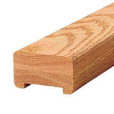 Creative Stair Parts 2 8125 In X 8 Ft Unfinished Oak Handrail Lowes Com In 2020 Wood Handrail Oak Handrail Handrail