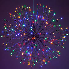 Silver Starburst Lighted Branches With Multicolor Led Lights 1 Pc Christmas Lights Etc Starburst Light Lighted Branches Lighted Tree Branches