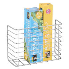 D white polymer tip out sink front trays and hinges Mdesign Farmhouse Metal Wire Wall Cabinet Door Mount Kitchen Storage Organizer Basket Rack Mount To Walls And Cabinet Doors In Kitchen Pantry And Under Sink Chrome Buy Online In