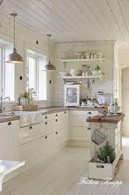 You'll want to focus on rough paint for a worn look or faded paint for a soft finish. Kitchen Farmhouse Kitchen Design Country Kitchen Kitchen Remodel