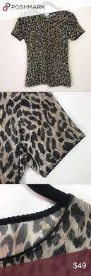 Dolce Gabbana Intimo Sheer Leopard Shirt 8 M L Dolce