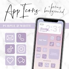 The simple edit / via etsy.com. Purple Iphone App Icons Free Background Ios 14 App Covers