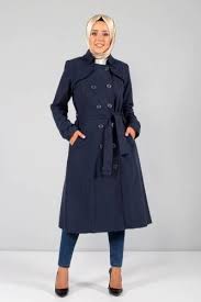 Buyuk Beden Trenckot Glv835 Lacivert Trenckot Mont Manto