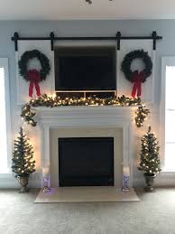 Barn Door Fireplace Holiday Fireplace Mantle Decor Above Fireplace Decor Christmas Mantle Decor