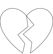 Broken Heart Coloring Page Dibujos