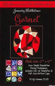 Birthstone Pattern January Garnet By Mj Kinman Gemstone Art Paper Pieced Quilt Paper Piecing