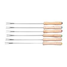 1 32 Sur Fourchettes Fondue Bourguignonne En Bois 6 Pieces Fondue Achat Prix Fnac