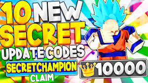 The codes are sent out by the developers of the game after anime fighting simulator receives an update or when there's an upcoming event or a certain announcement is made. All 10 New Secret Champion Update Codes In Anime Fighting Simulator Roblox Codes Youtube