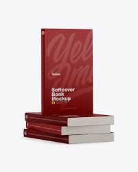 4 Matte Softcover Books Mockup Half Side View In Stationery Mockups On Yellow Images Object Mockups Mockup Free Psd Free Psd Mockups Templates Mockup Psd