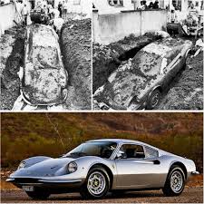 A 1974 ferrari dino 246 gts buried in the dirt. 40 Puzzling Finds The Internet Is Having Trouble Explaining