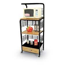 X design on the back ensures stability and durability, preventing utensils from dropping. Black Kitchen Microwave Cart With Power Strip By The Furniture Cove 92 85 4 Shelves With Black Kitchens Microwave In Kitchen Kitchen Pantry Storage Cabinet