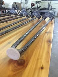Rebar Hairpin Legs Round Flat Bottoms With Felt Padding Etsy Welding Table Metal Furniture Woodworking