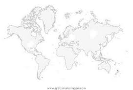 Weltkarte umrisse einfach zum ausdrucken : Weltkarte Gratis Malvorlage In Geografie Landkarten Ausmalen