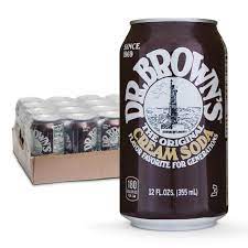 Amazon.com : Dr. Brown's Cream Soda - A New York Original - 24 Cans -  Kosher, Vanilla Cream Craft Soda Pop - Gourmet Cream Soda - 24 x 12 oz Cans  : Grocery & Gourmet Food