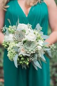 Seafoam green wedding bouquets online. 51 Reasons To Crave A Mint Themed Wedding Teal Wedding Wedding Succulent Bouquet Wedding