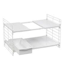 expandable under sink organizer in