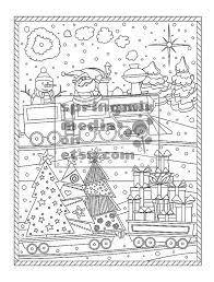 Train coloring pages for kids. Christmas Coloring Page Christmas Treats Holiday Coloring Etsy In 2021 Detailed Coloring Pages Christmas Coloring Pages Holiday Coloring Book