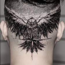 Eagle Tattoo Deign On Head Tattoos Tattoo Pattern Eagle Tattoo
