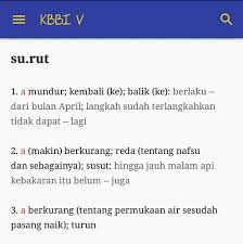 Ia merintih dan mendesah dengan. Makna Kata Surut Dalam Kamus Besar Bahasa Indonesia Brainly Co Id