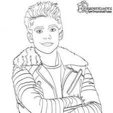His primary outfit in descendants 2 is a white ripped tank top, a red sleeveless leather coat, black pants with red ripped details with zippers and dark brown boots. 10 Descendants Ideen Ausmalbilder Ausmalen Disney Malvorlagen