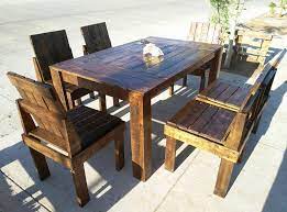 Wooden Pallet Dining Table And Chairs Set 99 Pallets Pallet Dining Table Diy Pallet Furniture Wood Table Diy