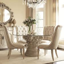 Meridian furniture haven collection modern contemporary mirrored dining table with round tempred glass top, 50 w x 50 d x 31.5 h. Round Mirror 10 Ideas And Styles Round Dining Room Sets Round Dining Room Glass Round Dining Table