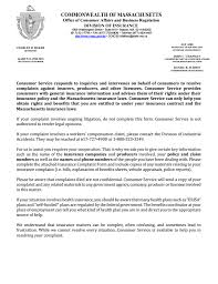 Massachusetts Insurance Commissioner Complaint Diminished Value Car Appraisal Complaints Massachusetts Insurance