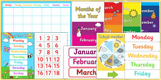 Poster D Affichage Calendrier Anglais Teacher Made Calendrier en ligne, conversion de calendriers grégorien, romain, juif, musulman, chinois quelles sont les années qui ont le même calendrier ? affichage calendrier anglais