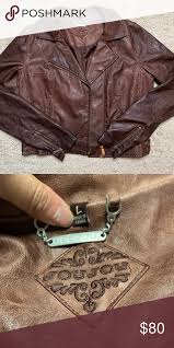 Jou Jou Leather Jacket Brown Leather Jacket Leather Jacket Jackets