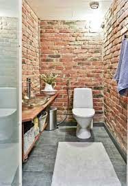 Have you ever looked at your bathroom and saw the space as a blank canvas waiting for you to add your beautiful home design touches? Attractive Exposed Brick Bathroom Ideas You Must See Modern Rustic Bathroom Styles Showing Amazing Brick Bathroom Exposed Brick Bathroom Brick Tiles Bathroom