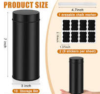 Amazon.com: Tanlade 10 Pcs Tea Tin Canister 23oz Metal Round ...